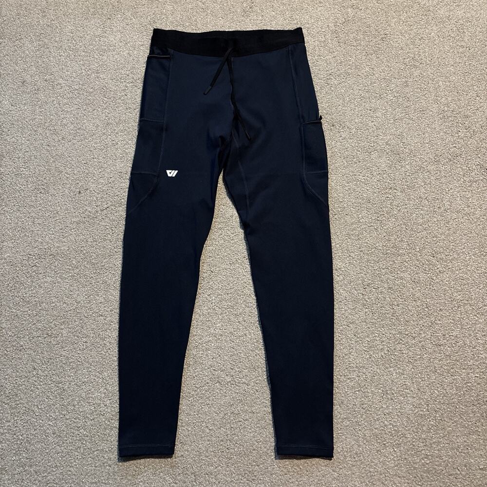 WOLACO Fulton Compression Tights Men’s Sz Large Blue Running Pants